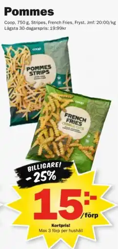 Pekås Coop Pommes erbjuda