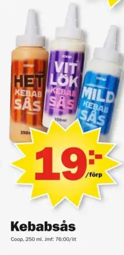 Pekås Coop Kebabsås erbjuda