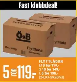 ÖoB ÖB flyttlåda erbjuda