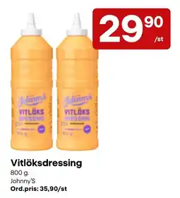 Snabbgross Johnny's vitlöksdressing erbjuda