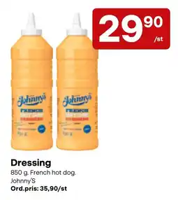 Snabbgross Johnny's french hot dog dressing erbjuda