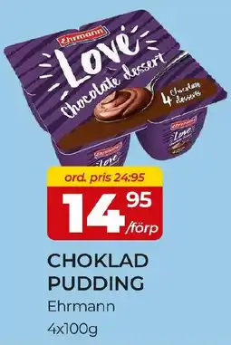 Matrix Butikerna Ehrmann chokladpudding erbjuda