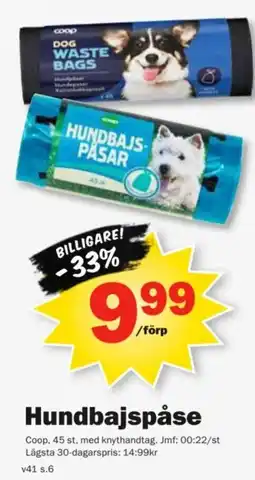 Pekås Coop hundbajspåse erbjuda