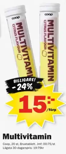 Pekås Coop multivitamin erbjuda