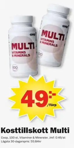 Pekås Coop Kosttillskott Multi erbjuda