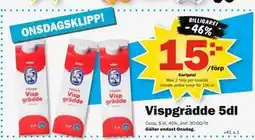 Pekås Vispgrädde 5dl, Medlemspris erbjuda