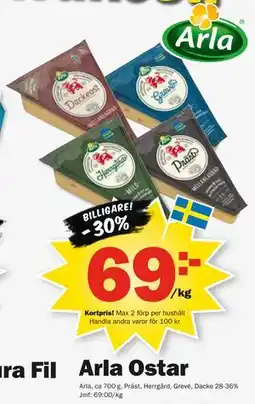Pekås Arla Ostar, Medlemspris erbjuda