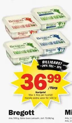 Pekås Bregott, Medlemspris erbjuda