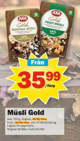 Pekås Müsli Gold erbjuda