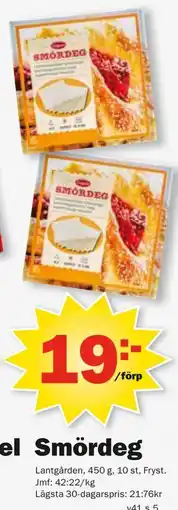 Pekås Smördeg erbjuda