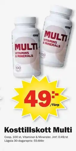 Pekås Kosttillskott Multi erbjuda