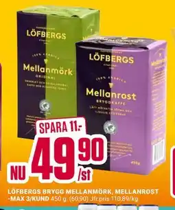 ÖoB LÖFBERGS BRYGG MELLANMÖRK, MELLANROST-MAX 3/KUND erbjuda