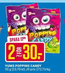 ÖoB YUMS POPPING CANDY erbjuda
