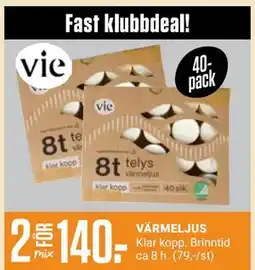 ÖoB VÄRMELJUS, Medlemspris erbjuda