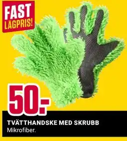 ÖoB TVÄTTHANDSKE MED SKRUBB erbjuda