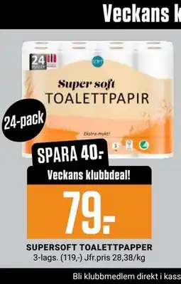 ÖoB SUPERSOFT TOALETTPAPPER, Medlemspris erbjuda