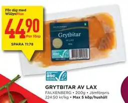 Willys GRYTBITAR AV LAX, Medlemspris erbjuda