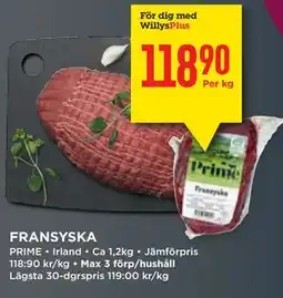 Willys FRANSYSKA, Medlemspris erbjuda