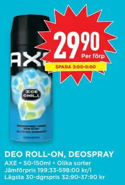 Willys DEO ROLL-ON, DEOSPRAY erbjuda