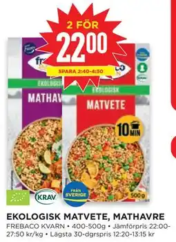 Willys EKOLOGISK MATVETE, MATHAVRE erbjuda