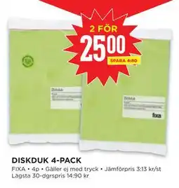 Willys DISKDUK 4-PACK erbjuda