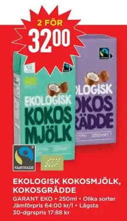 Willys Hemma EKOLOGISK KOKOSMJÖLK, KOKOSGRÄDDE erbjuda