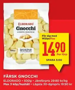 Willys Hemma FÄRSK GNOCCHI, Medlemspris erbjuda