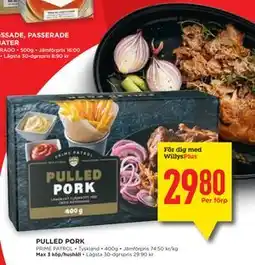 Willys Hemma PULLED PORK, Medlemspris erbjuda