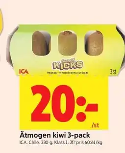 ICA Kvantum Ätmogen kiwi 3-pack erbjuda