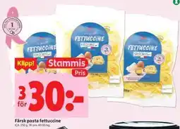 ICA Kvantum Färsk pasta fettuccine, Medlemspris erbjuda