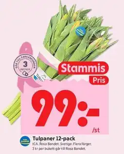 ICA Kvantum Tulpaner 12-pack, Medlemspris erbjuda