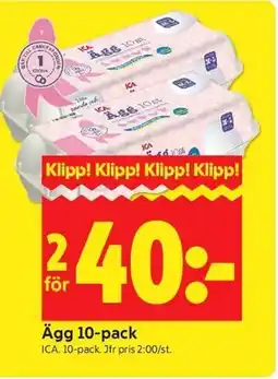 ICA Kvantum Ägg 10-pack erbjuda