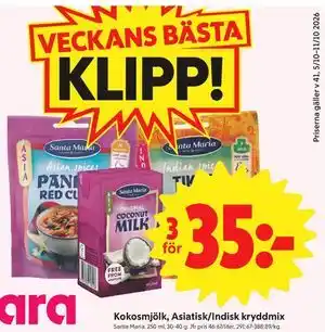 Kokosmjölk, Asiatisk/Indisk kryddmix