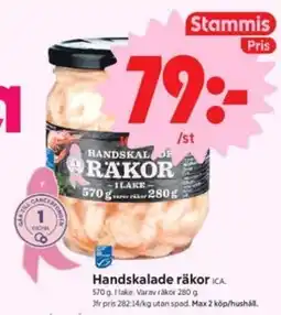 ICA Nära Handskalade räkor, Medlemspris erbjuda