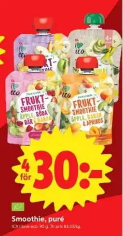 ICA Nära Smoothie, puré erbjuda