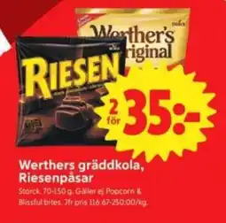 ICA Nära Werthers gräddkola, Riesenpåsar erbjuda