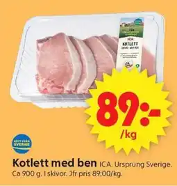 ICA Supermarket Kotlett med ben erbjuda