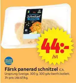 ICA Supermarket Färsk panerad schnitzel erbjuda