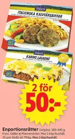 ICA Supermarket Enportionsrätter erbjuda