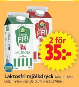 ICA Supermarket Laktosfri mjölkdryck erbjuda