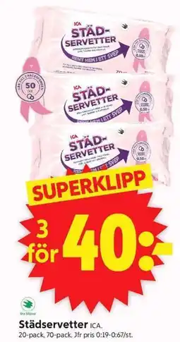 ICA Supermarket Städservetter erbjuda