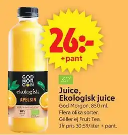 ICA Supermarket Juice, Ekologisk juice erbjuda