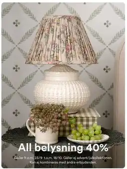 Hemtex All belysning erbjuda