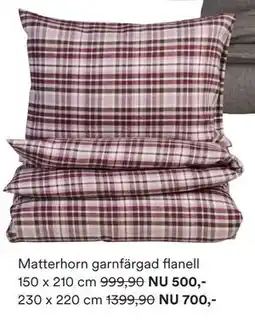 Hemtex Matterhorn garnfärgad flanell erbjuda