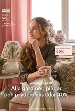 Hemtex Alla gardiner, plädar och prydnadskuddar erbjuda