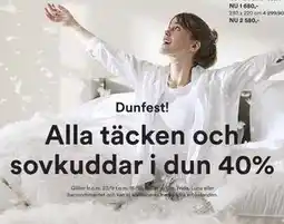 Hemtex Alla täcken och sovkuddar i dun erbjuda