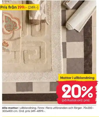 Mattor i ullblandning