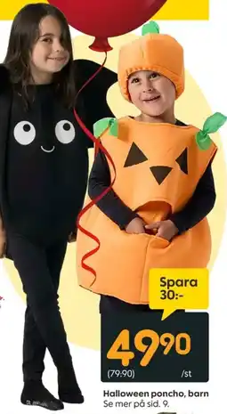Rusta Halloween poncho, barn erbjuda