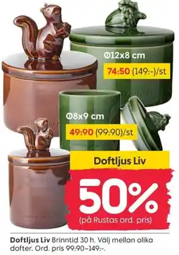 Rusta Doftljus Liv erbjuda