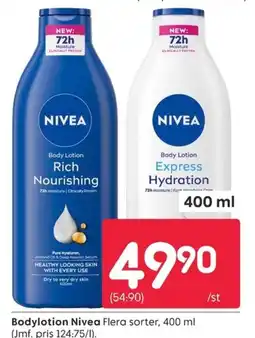 Rusta Nivea body lotion flera sorter erbjuda